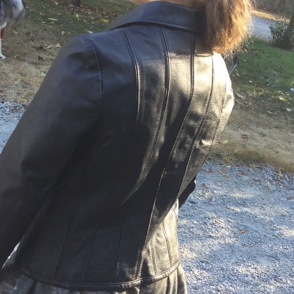 Moda International Jackets & Blazers - Moda international leather jacket moto coat biker Victoria’s Secret date office